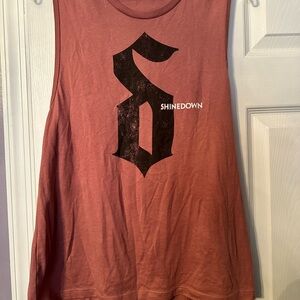Shinedown Sleeveless Top in Red